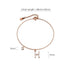 Solid 925 Sterling Silver Initial Crystal Personalised Alphabet Letter Bracelet Rose Gold Filled